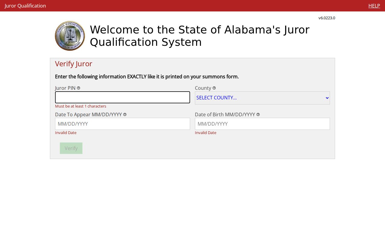 Walker County court dockets Alabama juror registration portal