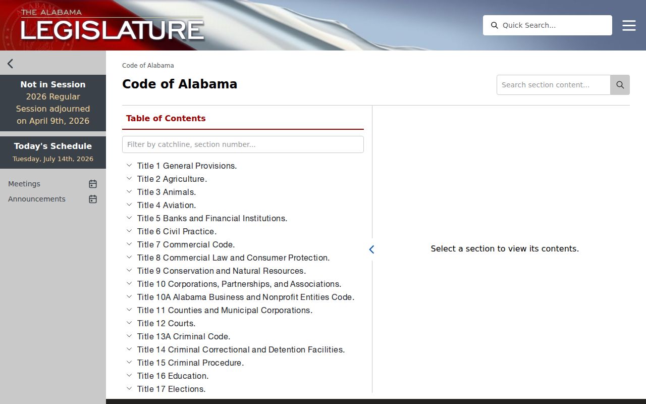 Walker County court records Official Code of Alabama portal