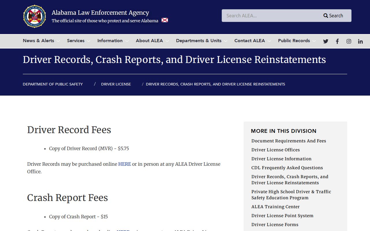 Walker County traffic court records compared with ALEA driver and crash records